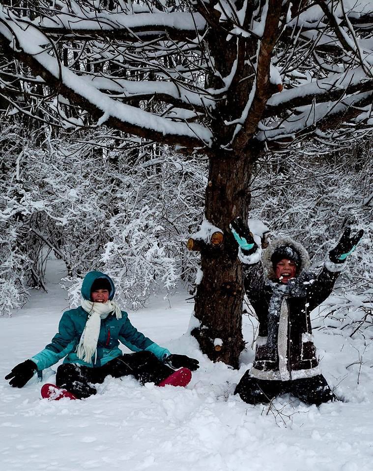 Playing in the snow!